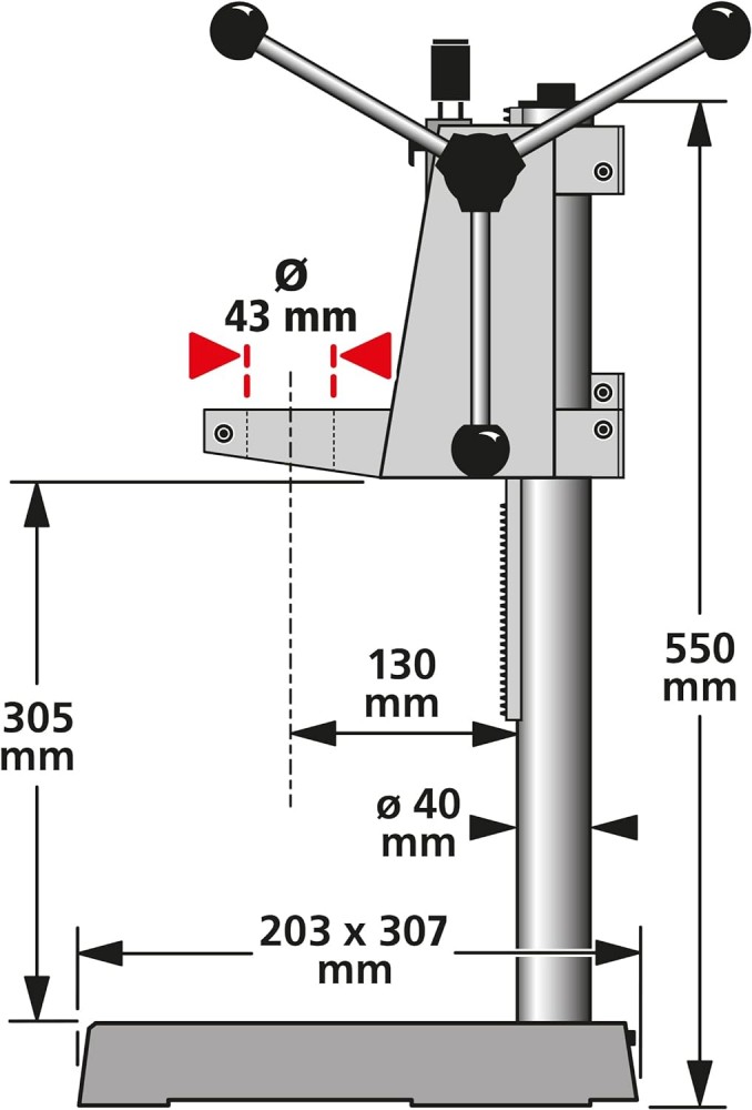 Wolfcraft 5027000 Drill Stand Die-cast aluminium