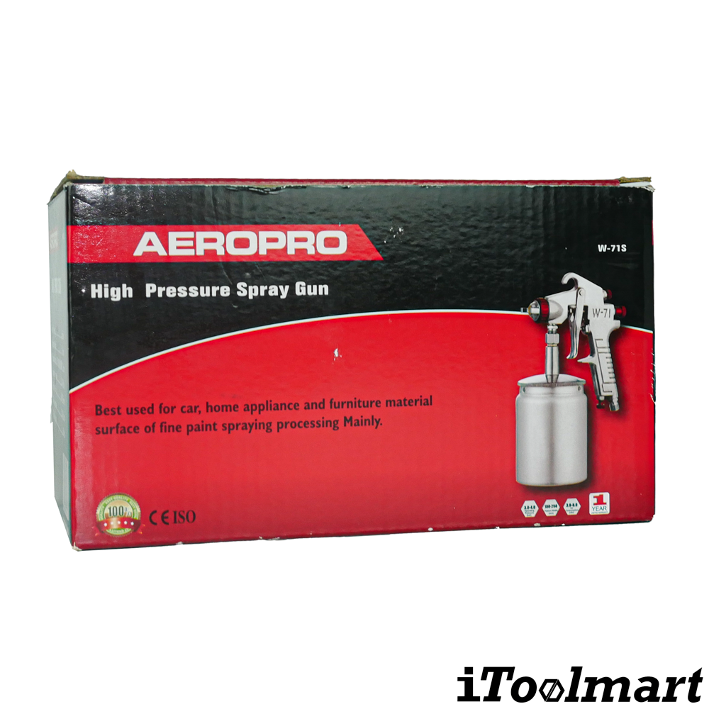 กาพ่นสี 600CC AEROPRO W71S กาล่าง หัวพ่น 1.5 mm.