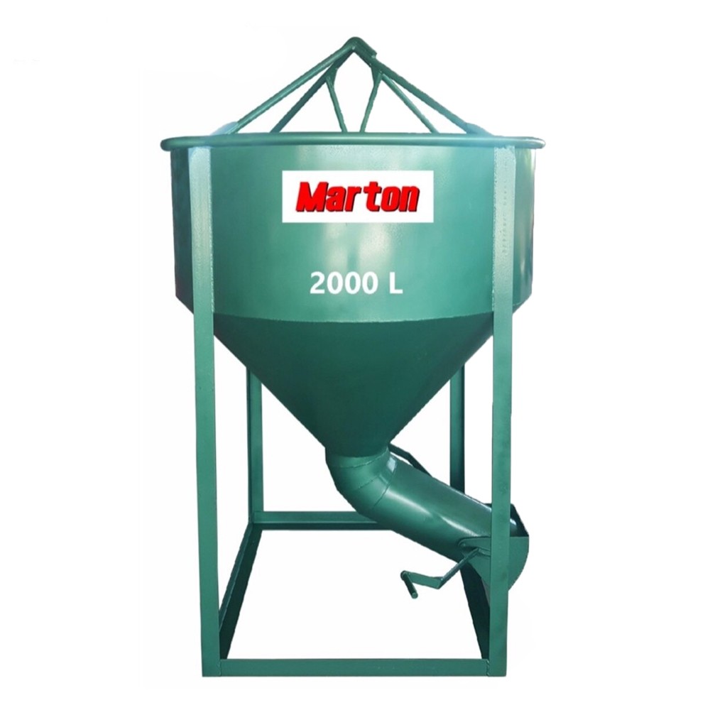 พ็อกเก็ตเทปูน  ถังเทคอนกรีต (เทด้านข้าง) ขนาด 2,000 ลิตร Marton CP-S-2000