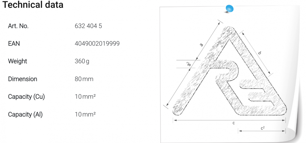 หัวย้ำ ดายย้ำ Rennsteig 632 404 5 Die Set WM 10/80 สำหรับเครื่องย้ำสาย APZ 80, HPZ 80.1