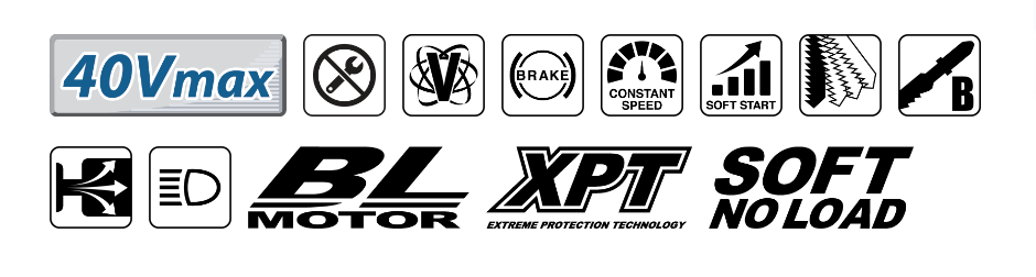 เลื่อยจิ๊กซอร์ไร้สาย MAKITA JV002GZ 40Vmax 800 วัตต์ ปรับรอบได้