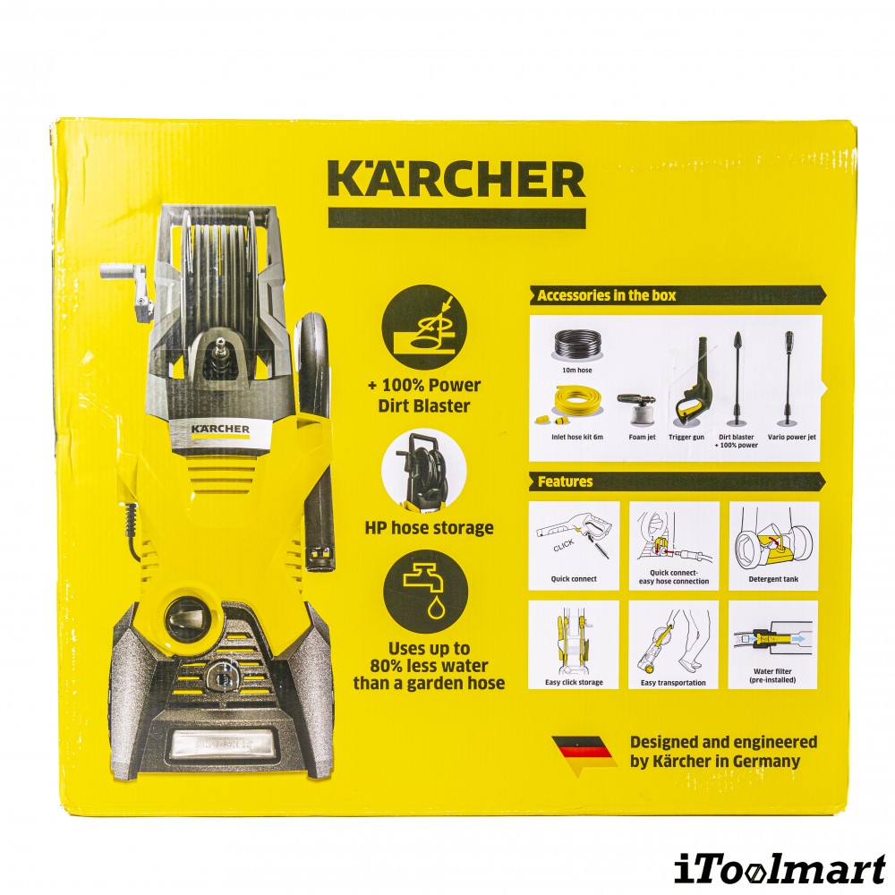 เครื่องฉีดน้ำแรงดันสูง Karcher K 3 Plus HR แรงดันสูงสุด 120 บาร์ 1 599 261 0