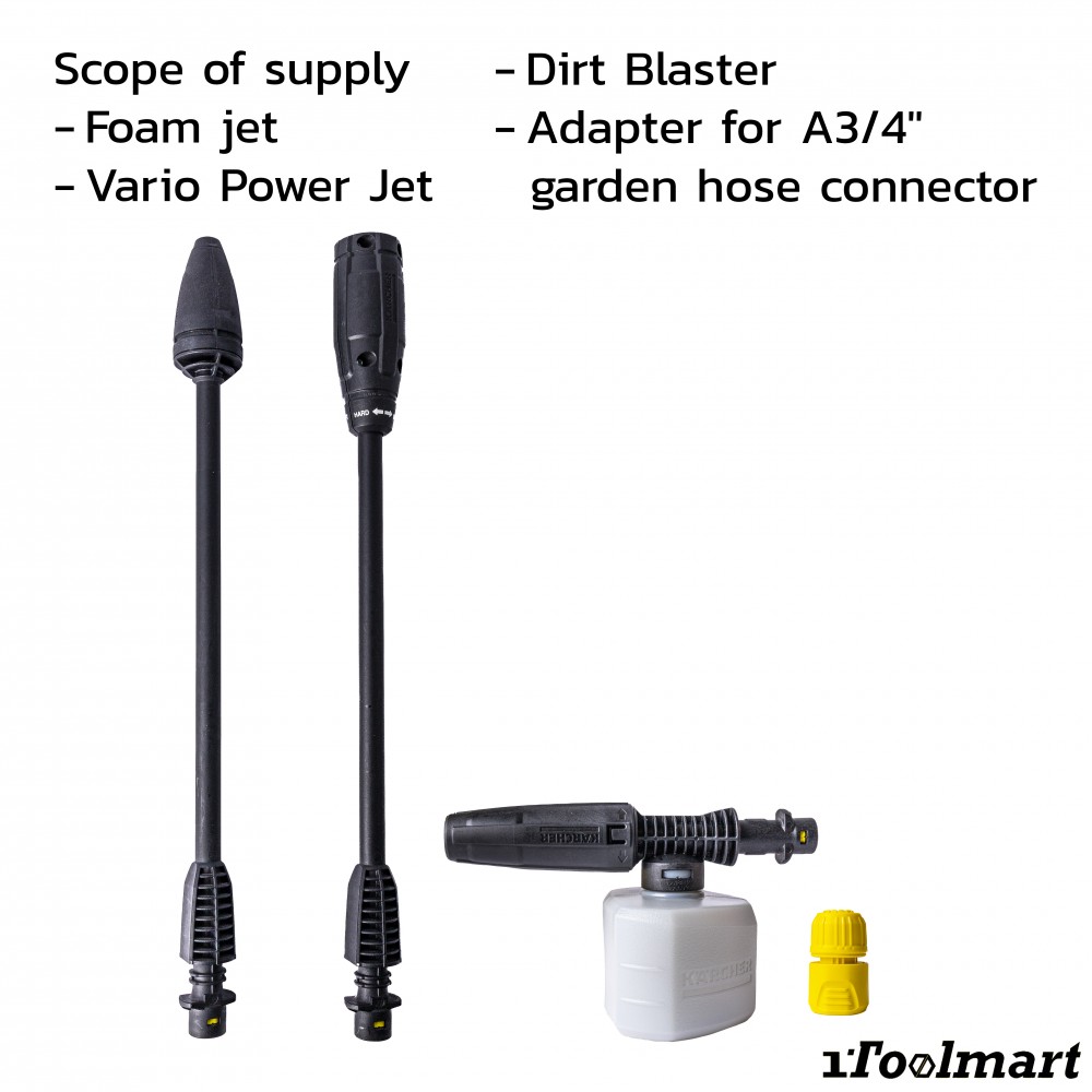 เครื่องฉีดน้ำแรงดันสูง Karcher K 3 Plus HR แรงดันสูงสุด 120 บาร์ 1 599 261 0