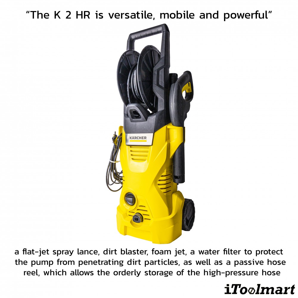 เครื่องฉีดน้ำแรงดันสูง Karcher K 2 HR แรงดันสูงสุด 110 บาร์ 1 599 241 0
