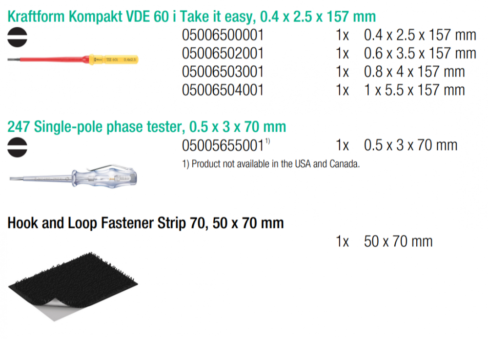 ชุดไขควง Wera Kraftform Kompakt VDE 16 Universal 1 05006607001 ชุด 16 ชิ้น