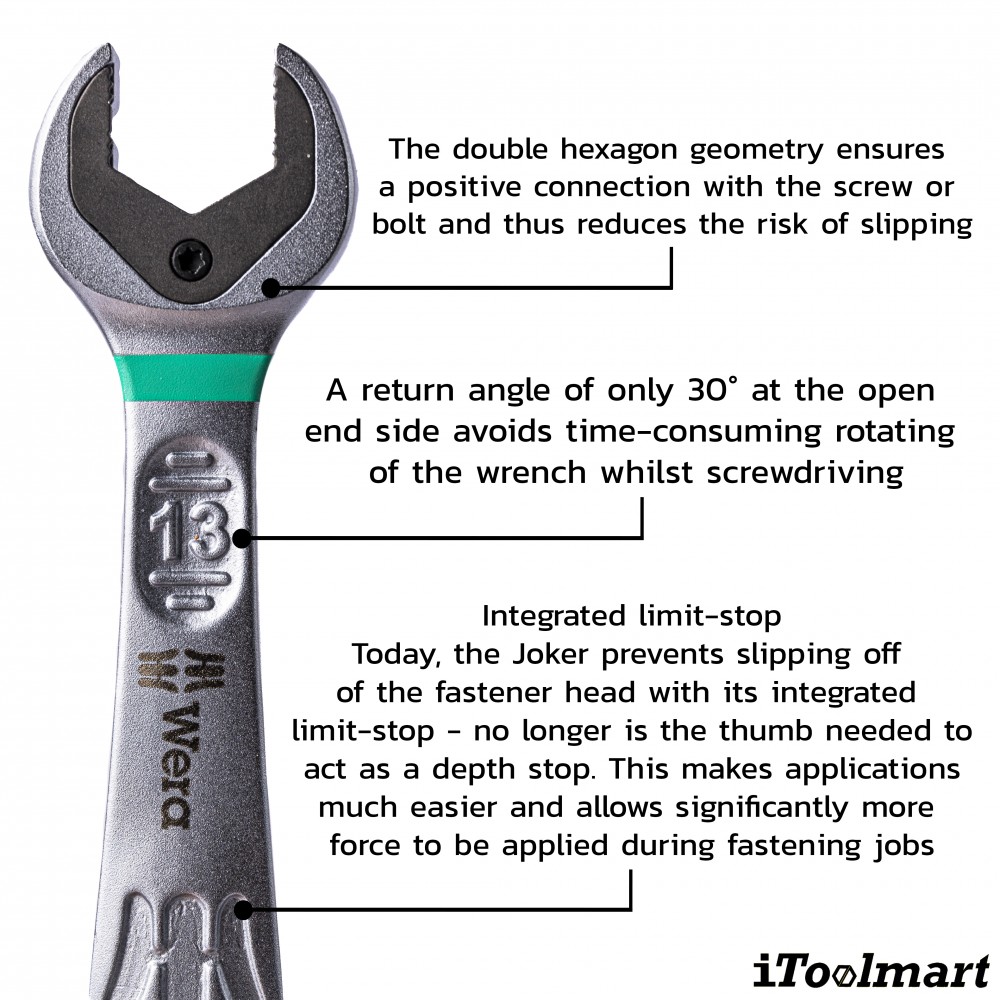ประแจแหวนข้างฟรี Wera Joker 6000 05073273001 เบอร์ 13