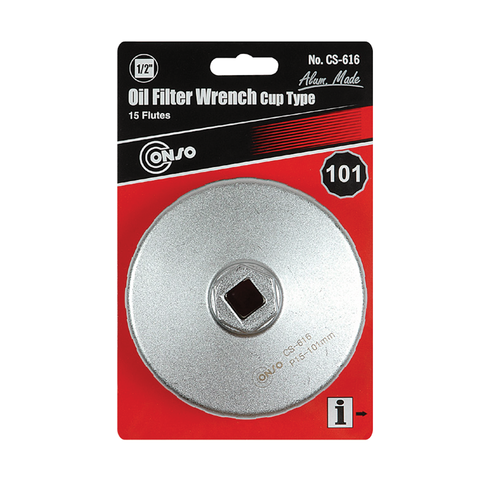 ประแจถอดไส้หม้อกรอง CONSO CS 616 แบบถ้วย  อลูมิเนียม  ขนาด 101 mm x 15