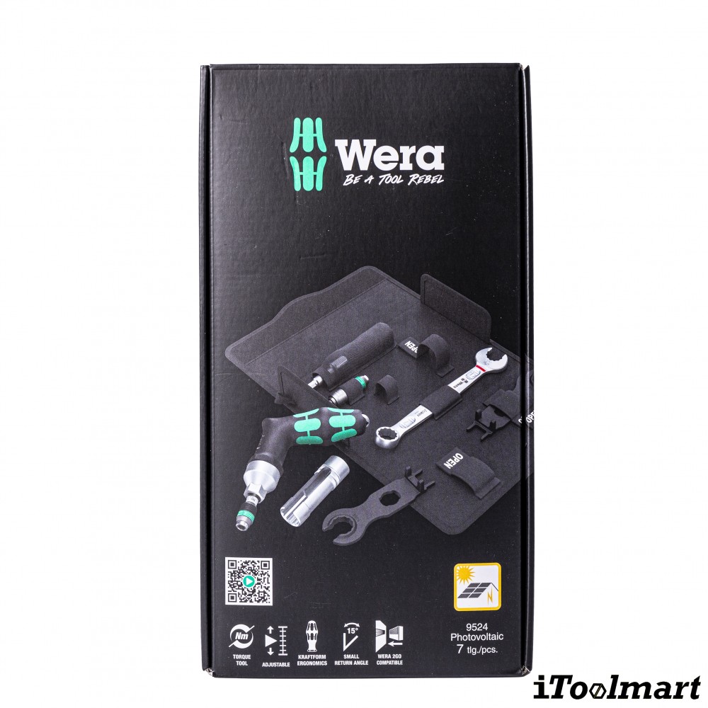 ชุดไขควง Wera 9524 Photovoltaic Mounting Tool Set 1  05136043001 ชุด 7 ชิ้น