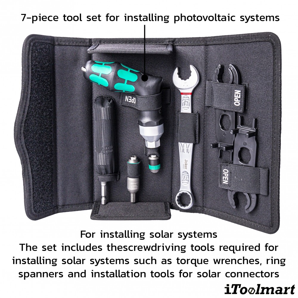 ชุดไขควง Wera 9524 Photovoltaic Mounting Tool Set 1  05136043001 ชุด 7 ชิ้น