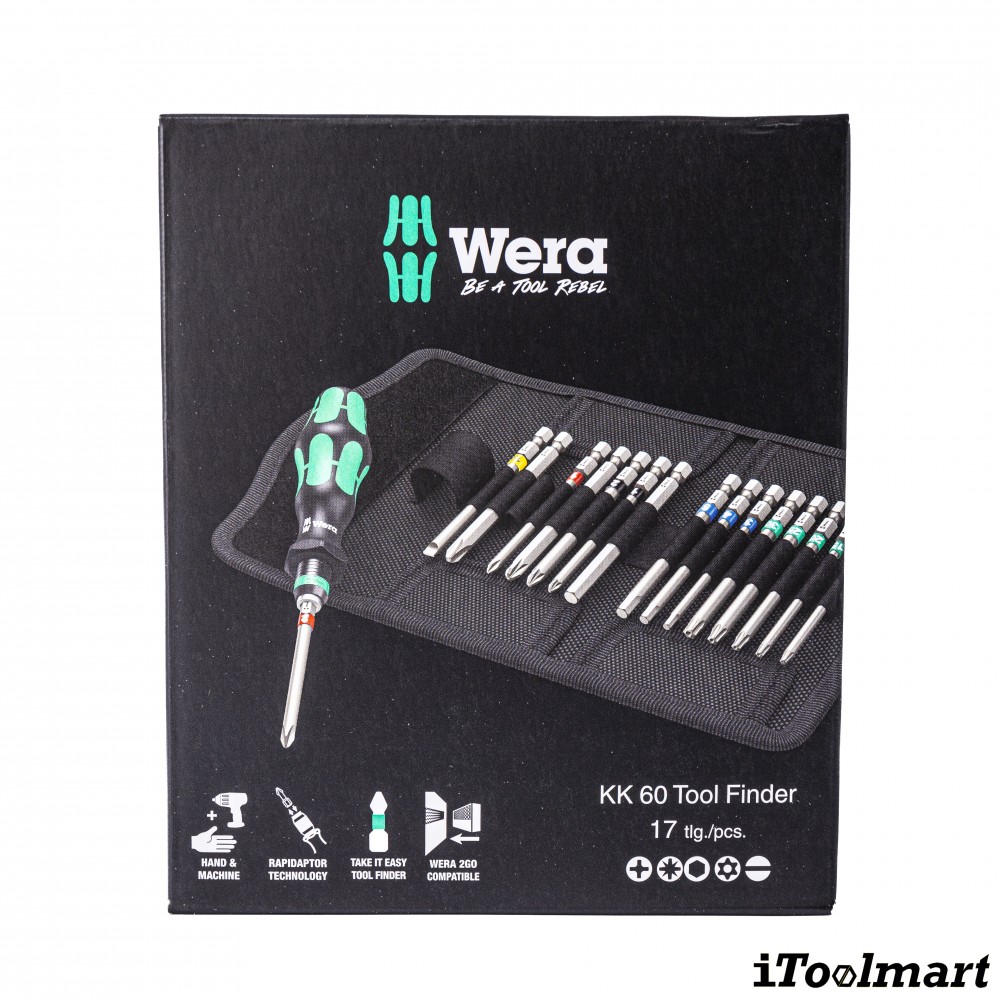 ชุดไขควง Wera Kraftform Kompakt 60 05059303001 ชุด 17 ชิ้น