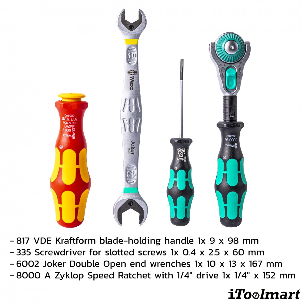 ชุดไขควง Wera Kraftform Kompakt W 2 Maintenance 05135870001 ชุด 35 ชิ้น