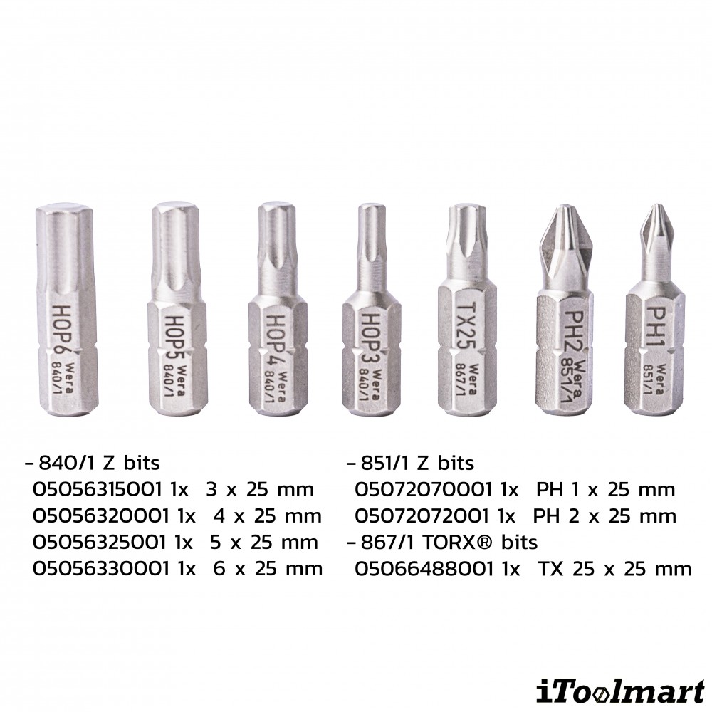 ชุดไขควง Wera Kraftform Kompakt W 2 Maintenance 05135870001 ชุด 35 ชิ้น