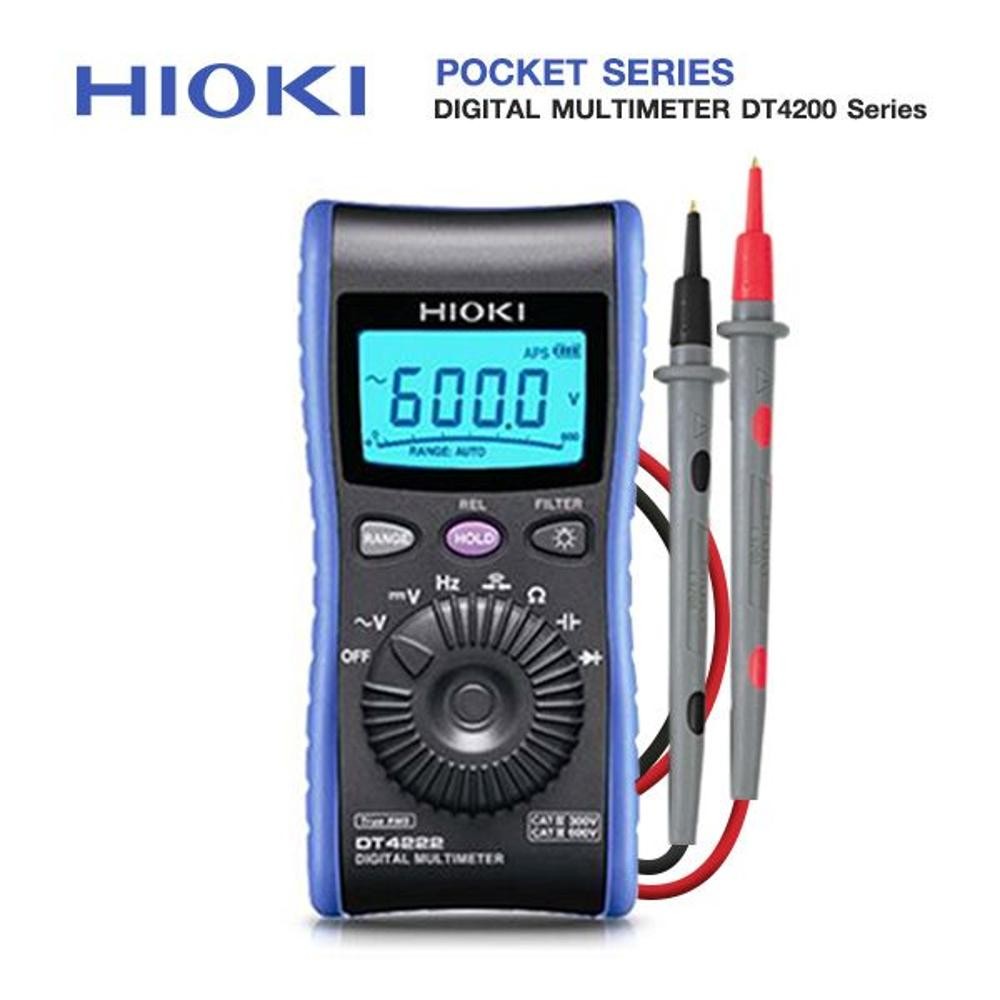 ดิจิตอลมัลติมิเตอร์วัดแรงดันไฟฟ้า HIOKI DT4200 ช่วงการวัดไฟ  600V