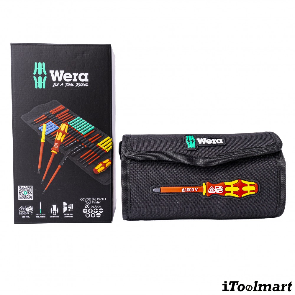 ชุดไขควง VDE Wera Kraftform Kompakt VDE Big Pack 1  05006617001 ชุด 26 ชิ้น