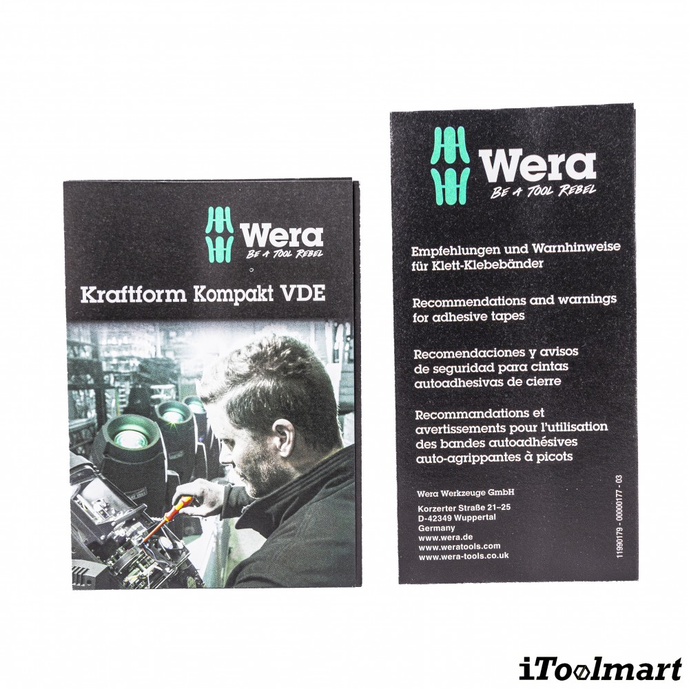 ชุดไขควง VDE Wera Kraftform Kompakt VDE Big Pack 1  05006617001 ชุด 26 ชิ้น
