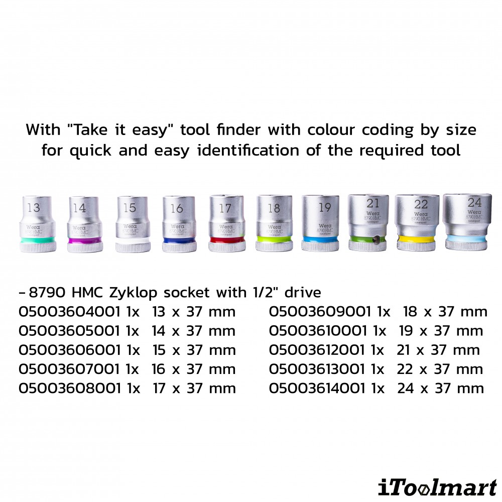 ชุดประแจ Wera Zyklop Speed 8100 SA SC 2 1 4 และ 1 2 5160785001 ชุด 43 ชิ้น