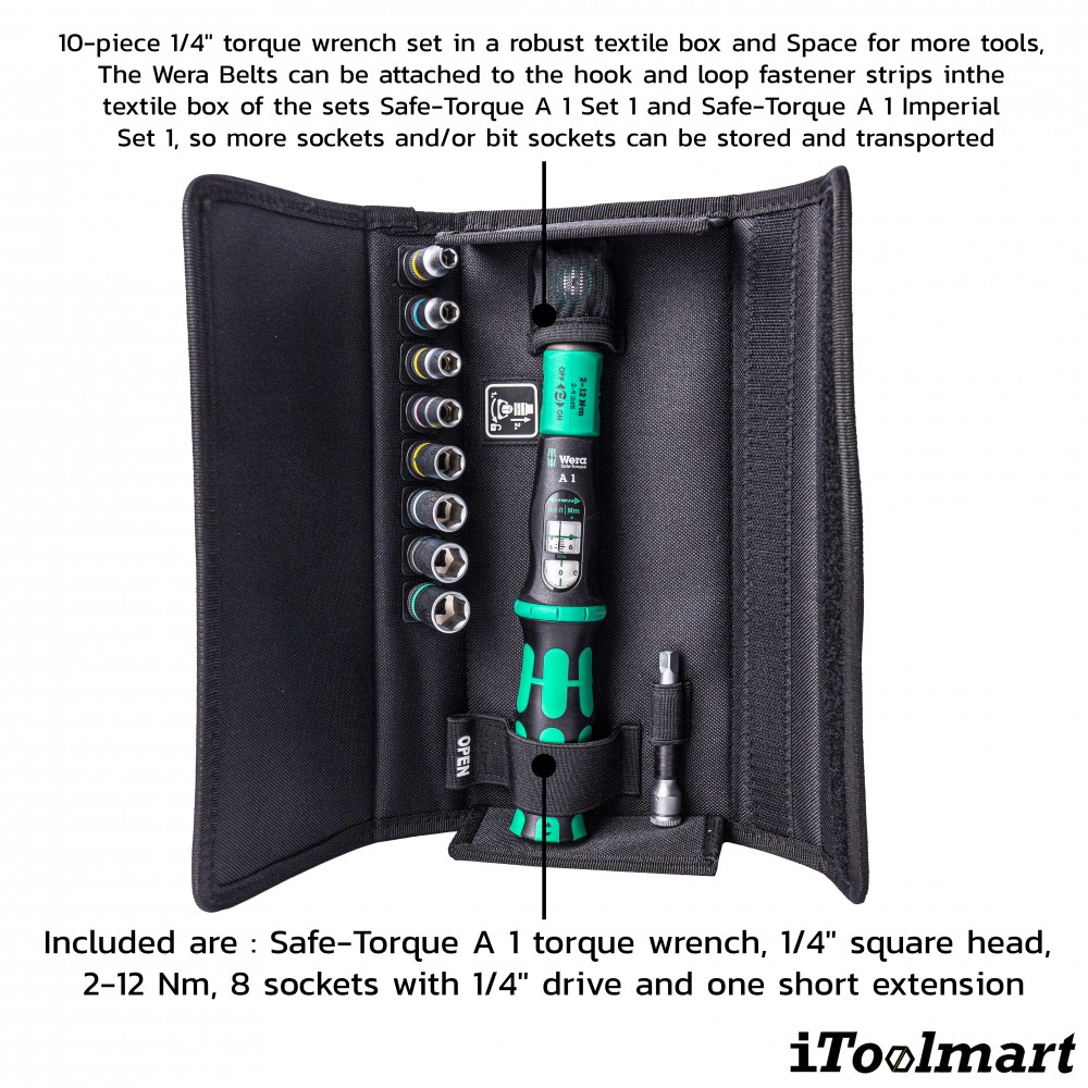 ชุดประแจปอนด์ Wera Safe Torque A 1 Set 1 2 12 Nm 05075830001  10 ชิ้น 