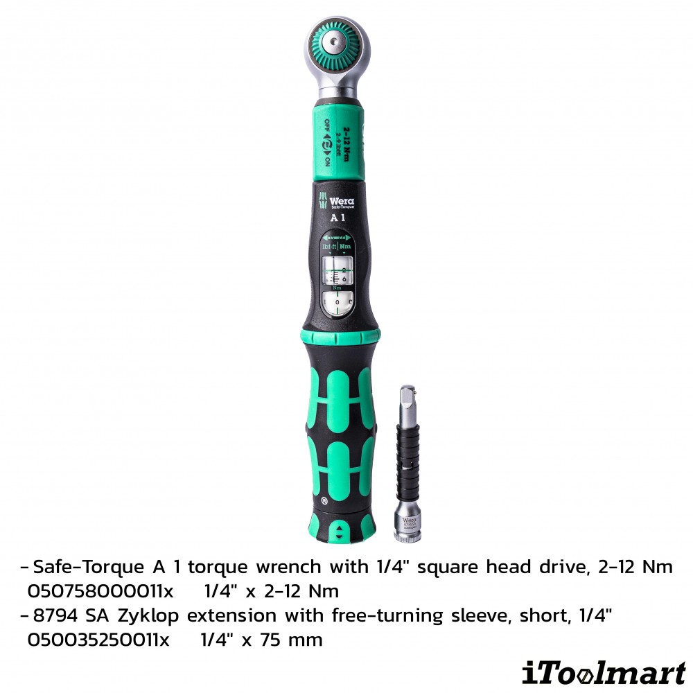 ชุดประแจปอนด์ Wera Safe Torque A 1 Set 1 2 12 Nm 05075830001  10 ชิ้น 