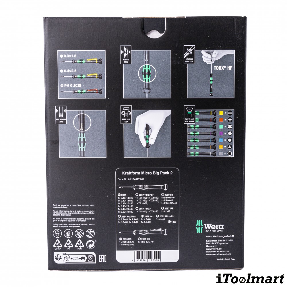 ชุดไขควง Wera Kraftform Micro Big Pack 2 05134027001 ชุด 29 ชิ้น  Limited Edition 
