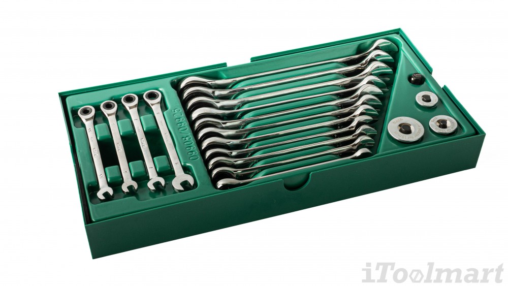 ชุดประแจแหวนข้างปากตาย 19 ชิ้น SATA 09908