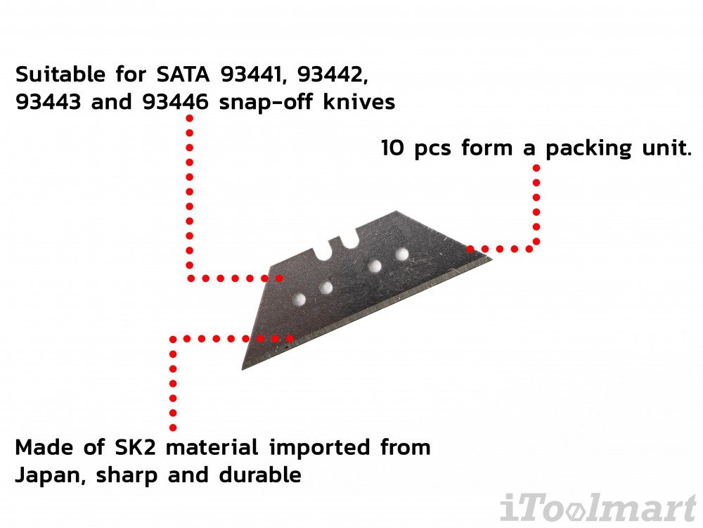 ใบมีดเอนกประสงค์ SATA 93434A  10 ชิ้น 