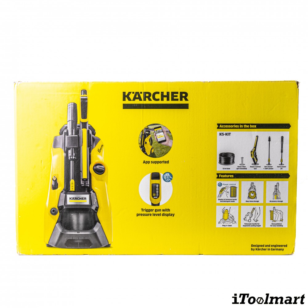 เครื่องฉีดน้ำแรงดันสูง Karcher K 5 Power Control แรงดันสูงสุด 145 บาร์ 1 324 550 0