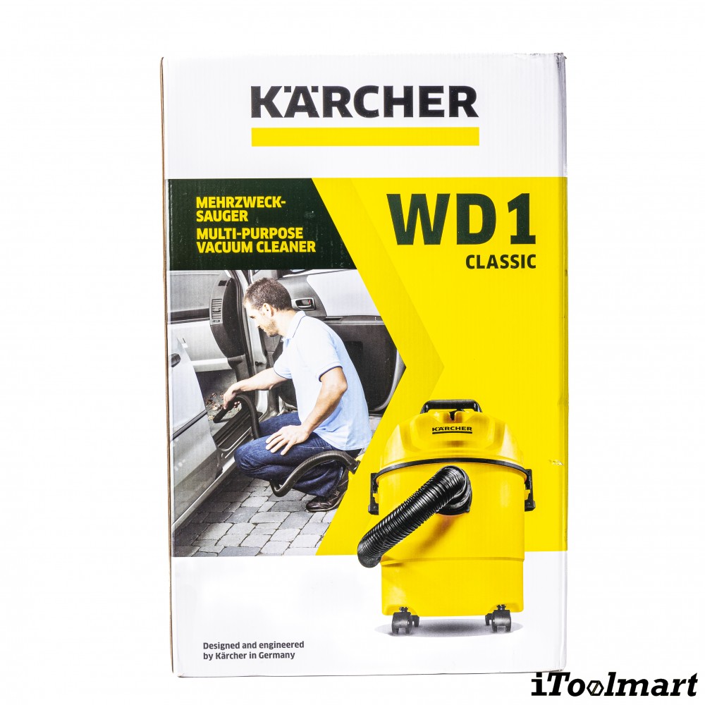 เครื่องดูดฝุ่นเปียก แห้ง Karcher WD 1 Classic กำลังไฟ 1 200 วัตต์ 1 098 322 0