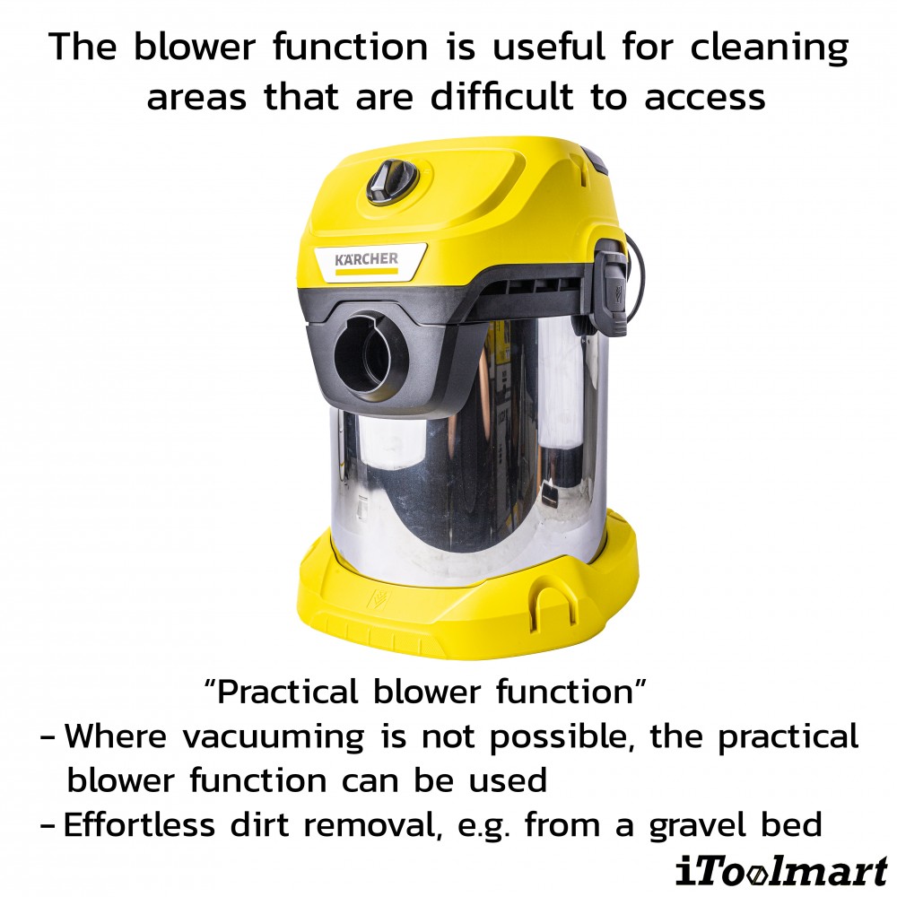 เครื่องดูดฝุ่น น้ำ แห้ง Karcher WD 3 S V 17 4 20 ถังสแตนเลส ขนาด 17 ลิตร ระบบล็อค Pull   Push 1 628 135 0