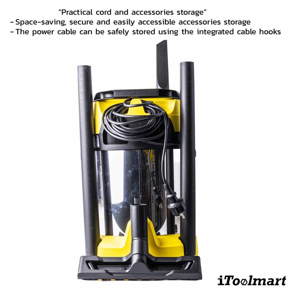 เครื่องดูดฝุ่น น้ำ แห้ง Karcher WD 3 S V 17 4 20 ถังสแตนเลส ขนาด 17 ลิตร ระบบล็อค Pull   Push 1 628 135 0