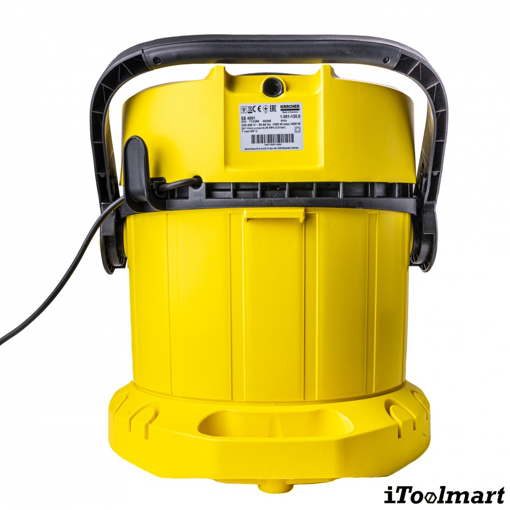 เครื่องซักพรมแบบสเปรย์แล้วดูดกลับ Karcher SE 4001 แรงดันไฟฟ้า 220 240 โวลต์ ความจุถัง 4 ลิตร 1 081 130 0