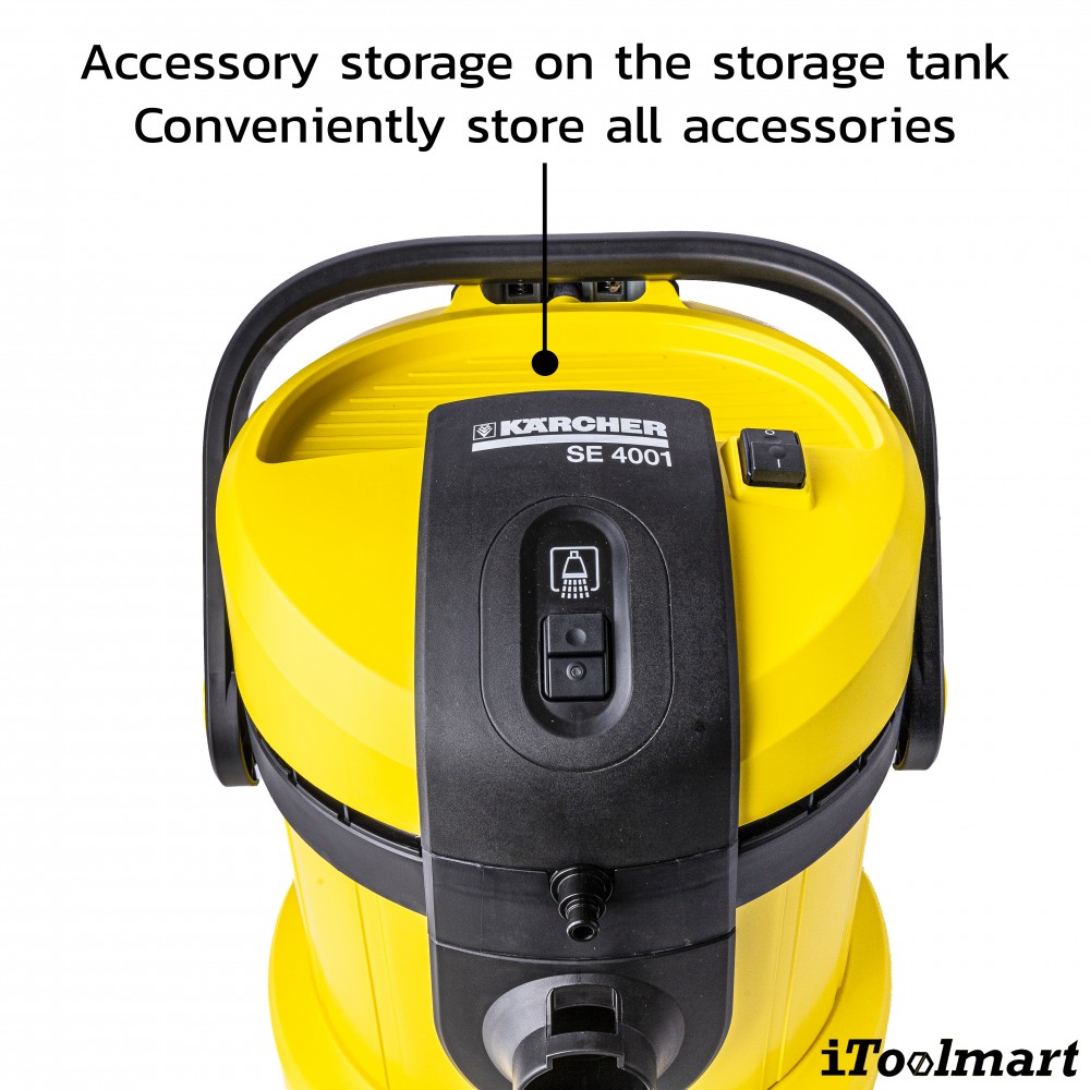 เครื่องซักพรมแบบสเปรย์แล้วดูดกลับ Karcher SE 4001 แรงดันไฟฟ้า 220 240 โวลต์ ความจุถัง 4 ลิตร 1 081 130 0