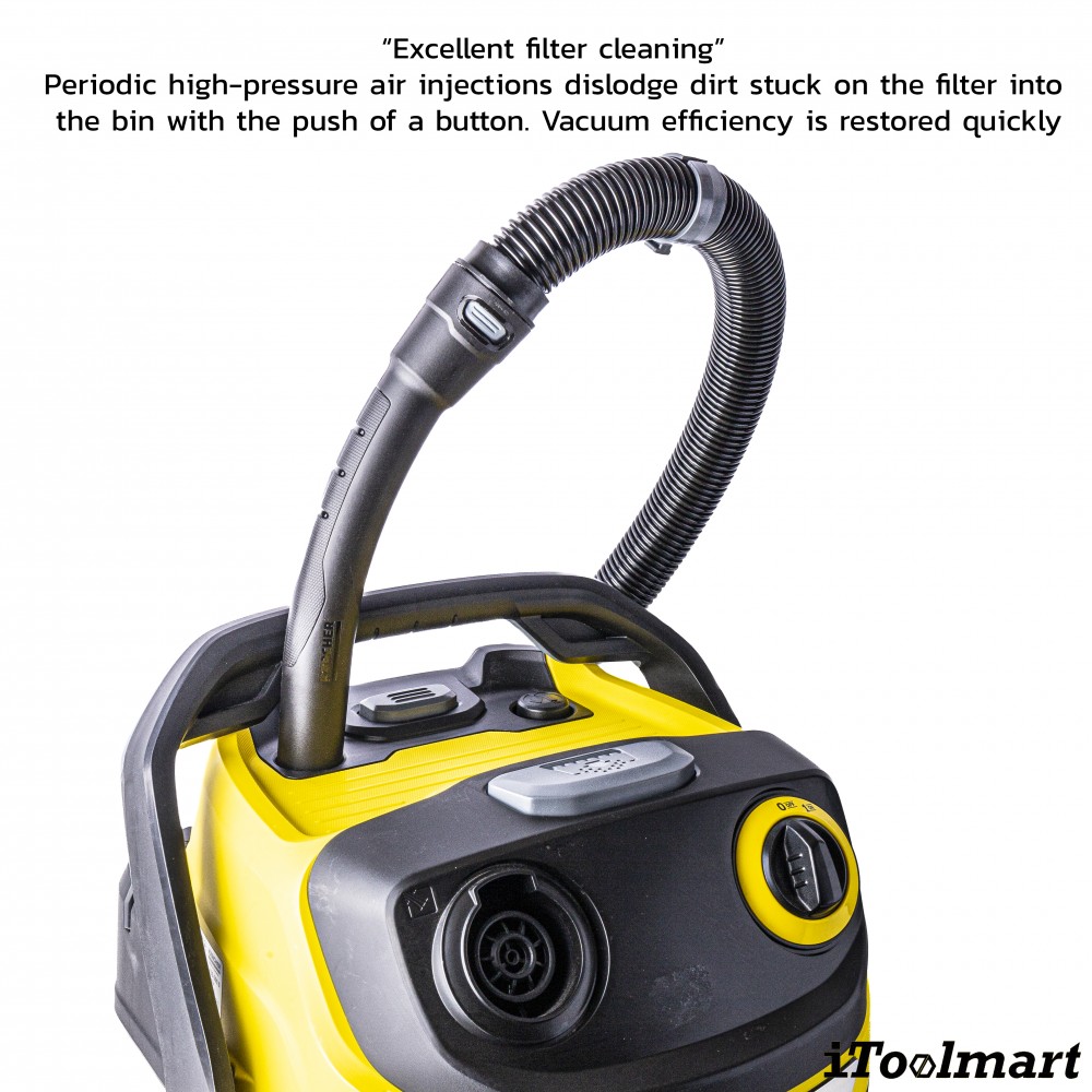 เครื่องดูดฝุ่นแบบเปียกและแบบแห้ง Karcher WD 5 S V 25 5 22 กำลังมอเตอร์ 1100 วัตต์ ถังความจุ 25 ลิตร 1 628 350 0