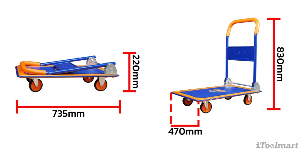 รถเข็นอเนกประสงค์ WADFOW WWB1315 สามารถพับได้ บรรทุกน้ำหนักได้ 150 กก 