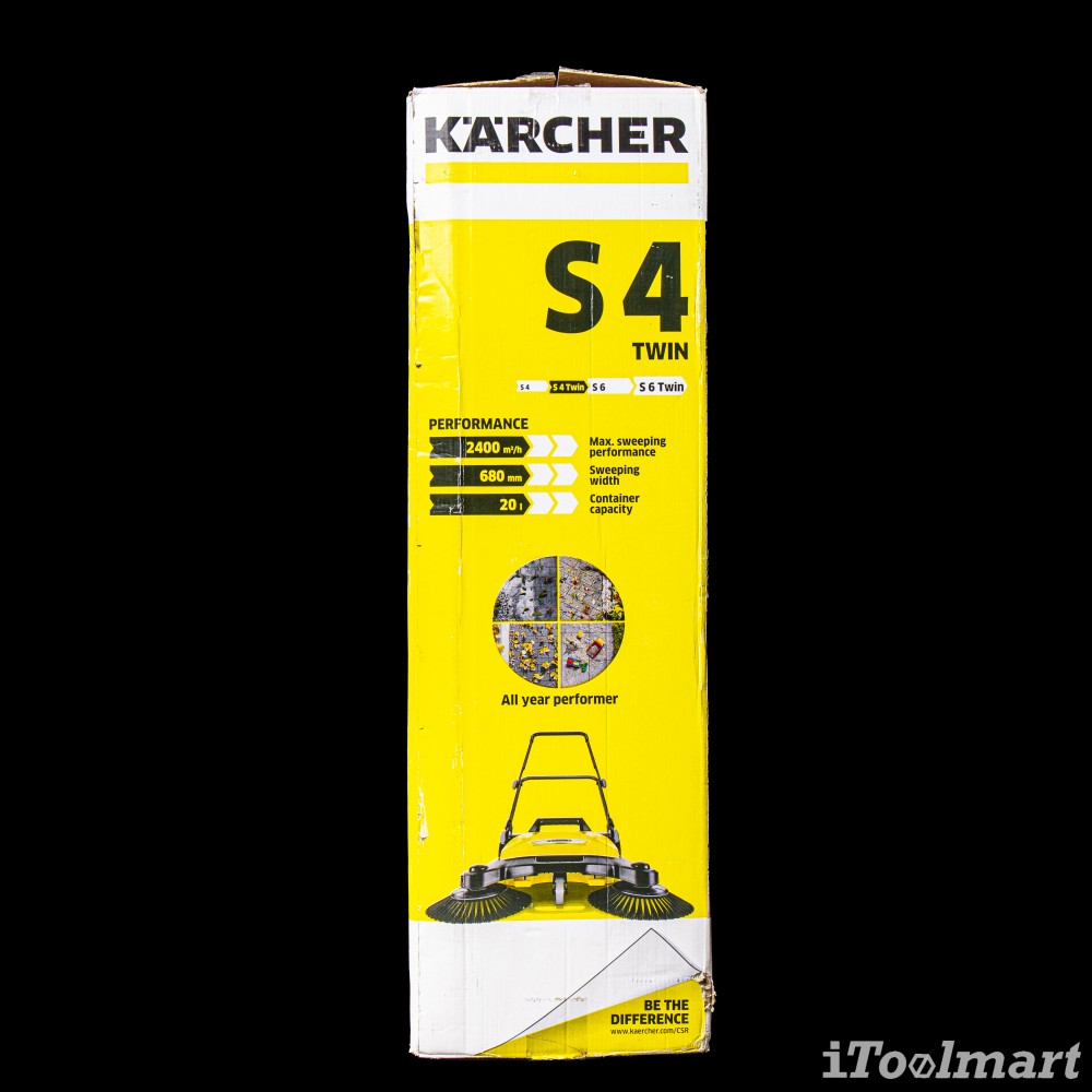 เครื่องกวาดพื้น Karcher S 4 TWIN เครื่องกวาดพื้นแบบเดินตาม 1 766 360 0