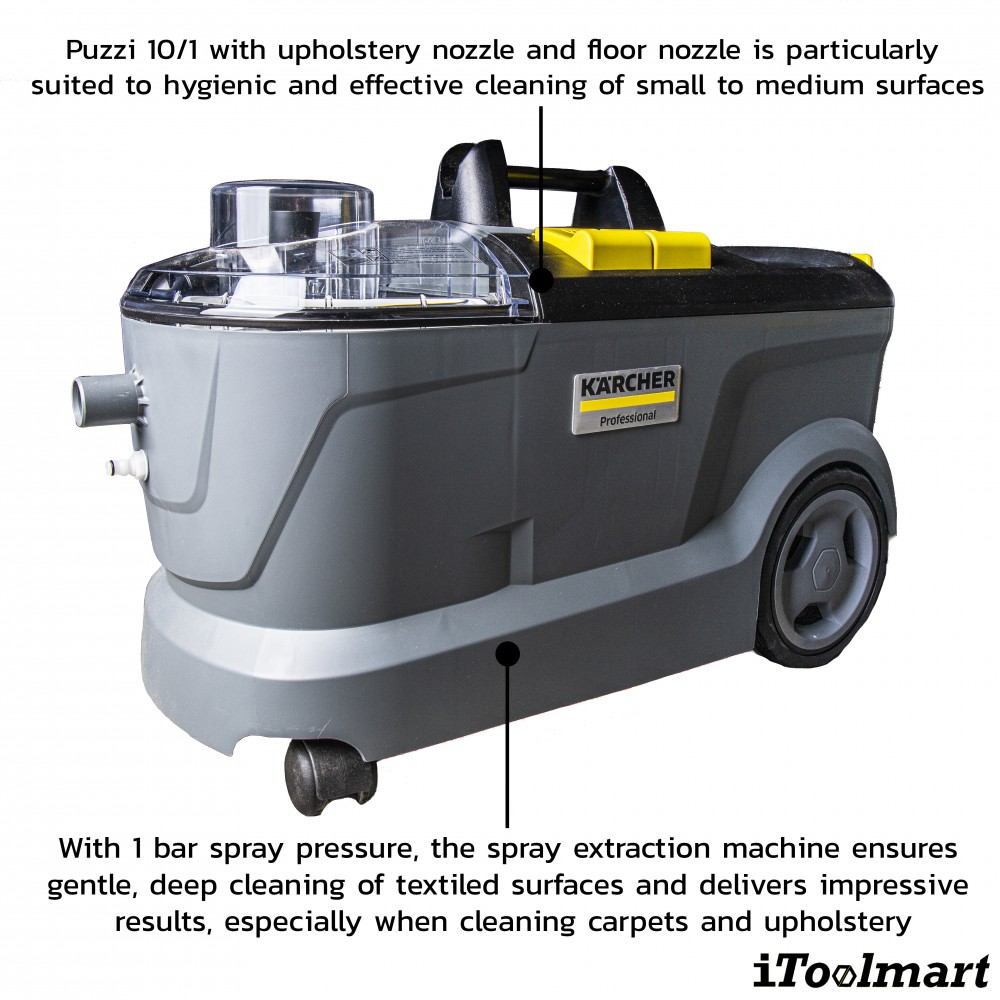 เครื่องซักพรมแบบสเปรย์แล้วดูดกลับ Puzzi 10 1 Karcher 1 100 130 0 เครื่องซักพรมแบบสเปรย์แล้วดูดกลับ Puzzi 10 1 Karcher 1 100 130 0