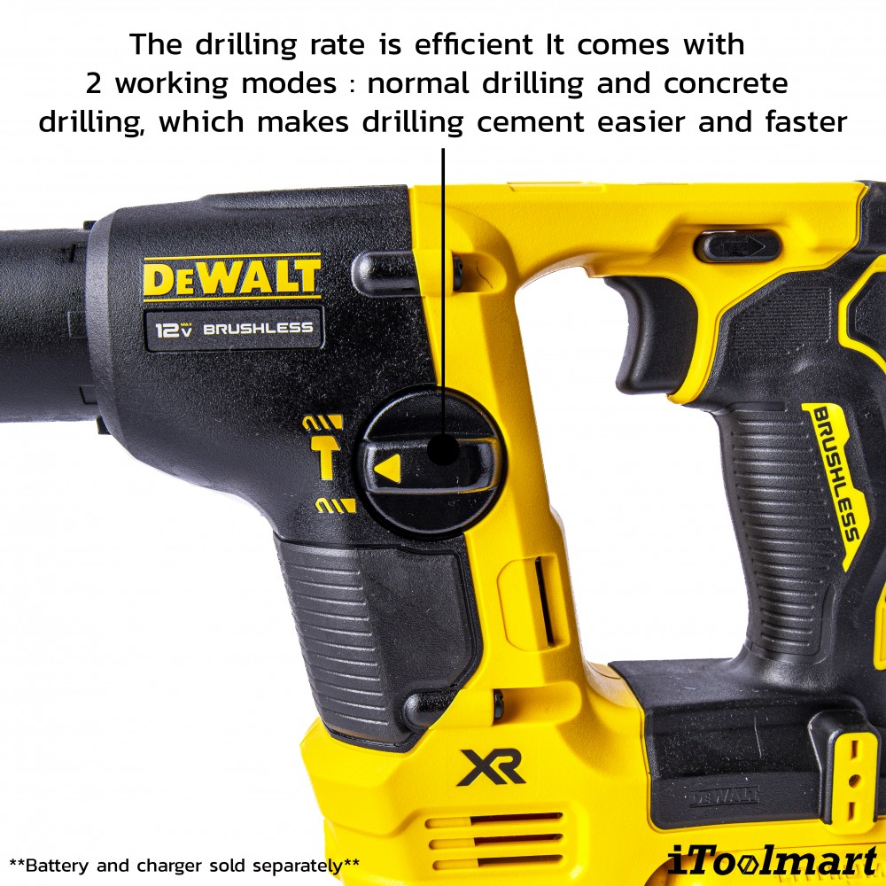 สว่านโรตารี่ไร้สาย DEWALT DCH072N KR 12V  ขนาด 14 มม   ตัวเปล่า 