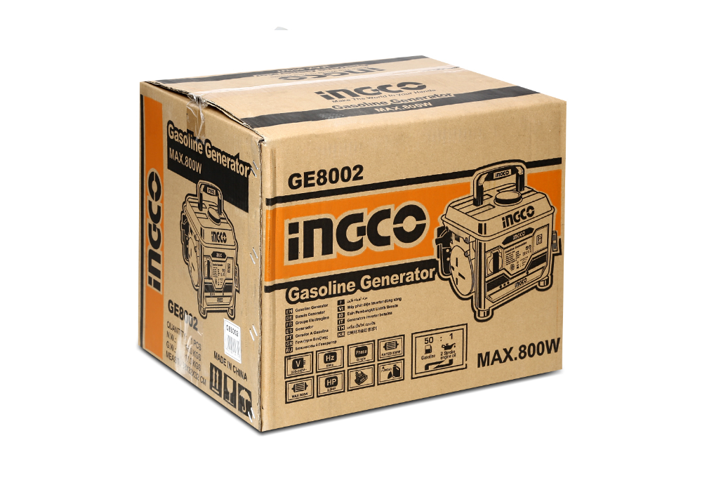 เครื่องปั่นไฟ เบนซิน INGCO GE8002 กำลังไฟ 0 65 Kw  เครื่องยนต์ 2 จังหวะ