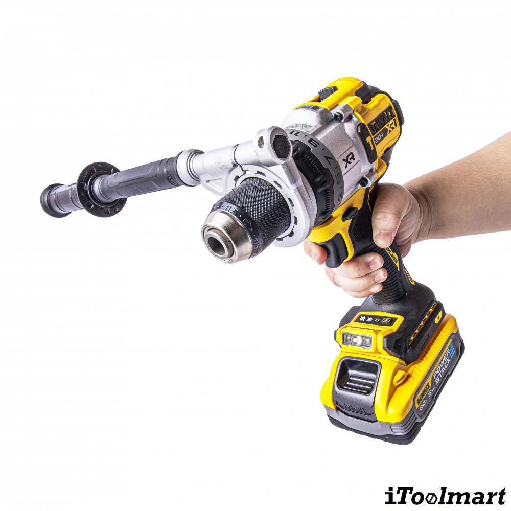 ชุดสว่านกระแทกไร้สาย DeWALT DCD1007H1T B1 มาพร้อมแบตเตอรี่   แท่นชาร์จ มอเตอร์ไร้แปรงถ่าน 20V Max