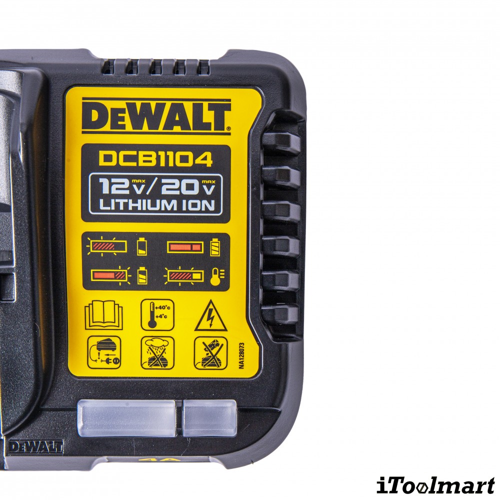 ชุดสว่านกระแทกไร้สาย DeWALT DCD1007H1T B1 มาพร้อมแบตเตอรี่   แท่นชาร์จ มอเตอร์ไร้แปรงถ่าน 20V Max