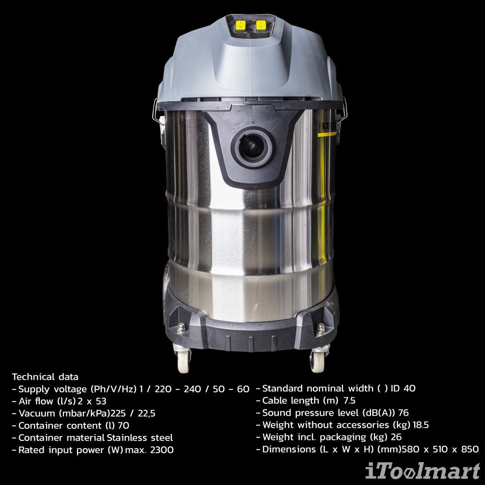 เครื่องดูดฝุ่น Karcher NT 70 2 Me Classic เครื่องดูดฝุ่นน้ำ แห้ง 1 667 224 0 เครื่องดูดฝุ่น Karcher NT 70 2 Me Classic เครื่องดูดฝุ่นน้ำ แห้ง 1 667 224 0