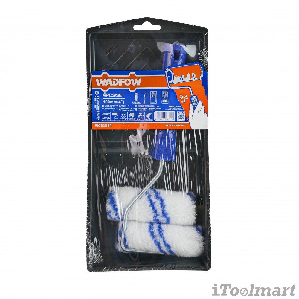 ชุดลูกกลิ้งทาสี WADFOW WCB3H34 โพลีเอสเตอร์ 4 in 1 