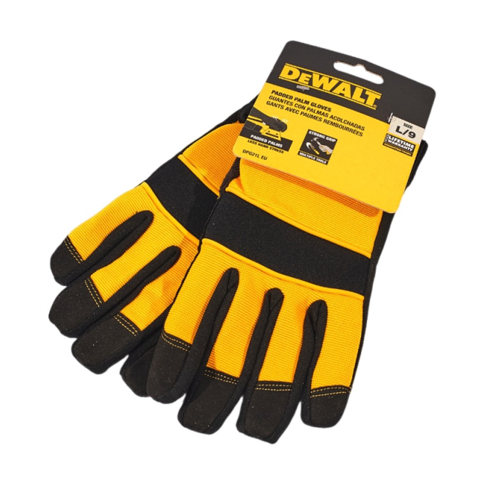 ถุงมือเซพตี้ ถุงมืออเนกประสงค์ DEWALT DPG21L ไซส์ L แบบหนา เสริม ToughGrip