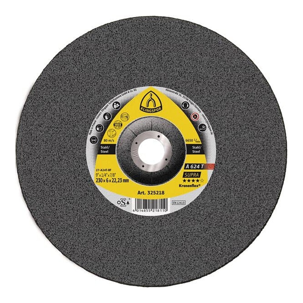 ใบเจียร 9 นิ้ว Klingspor A624T หนา 6 mm 