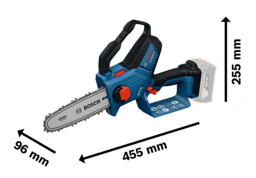 เลื่อยโซ่ไร้สาย Bosch GKE 18V 20 Professional 18V   ตัวเปล่า 