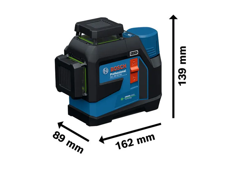 เลเซอร์วัดระดับ BOSCH GLL 90 33 XG แสงสีเขียว 