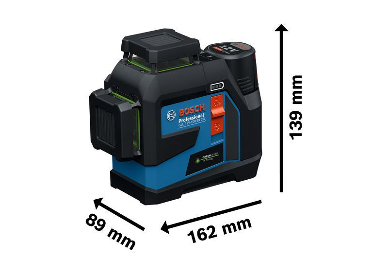 เลเซอร์วัดระดับ BOSCH GLL 100 33 CG แสงสีเขียว ระยะการทำงาน 30 ม 