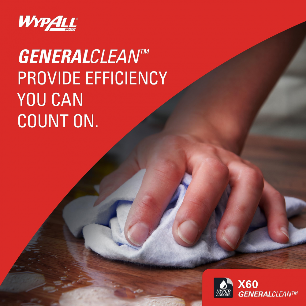 กระดาษเช็ดทำความสะอาด Kimberly Clark WYPALL 94224 X60 สำหรับงานอุตสาหกรรม  100 แผ่น 
