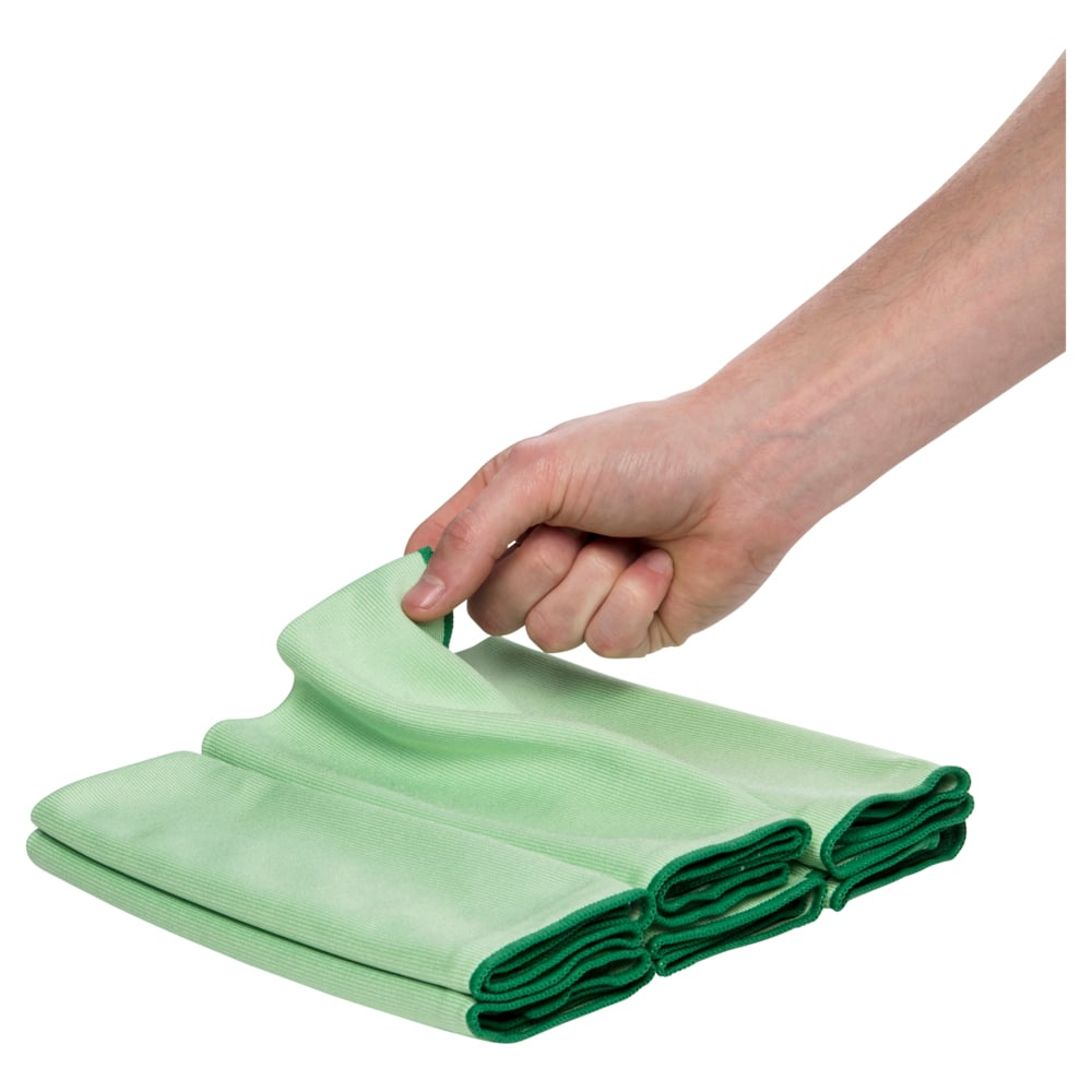 ผ้าเช็ดไมโครไฟเบอร์ Kimberly Clark 83630 สีเขียว ขนาด 40x40 cm   6 ผืน 