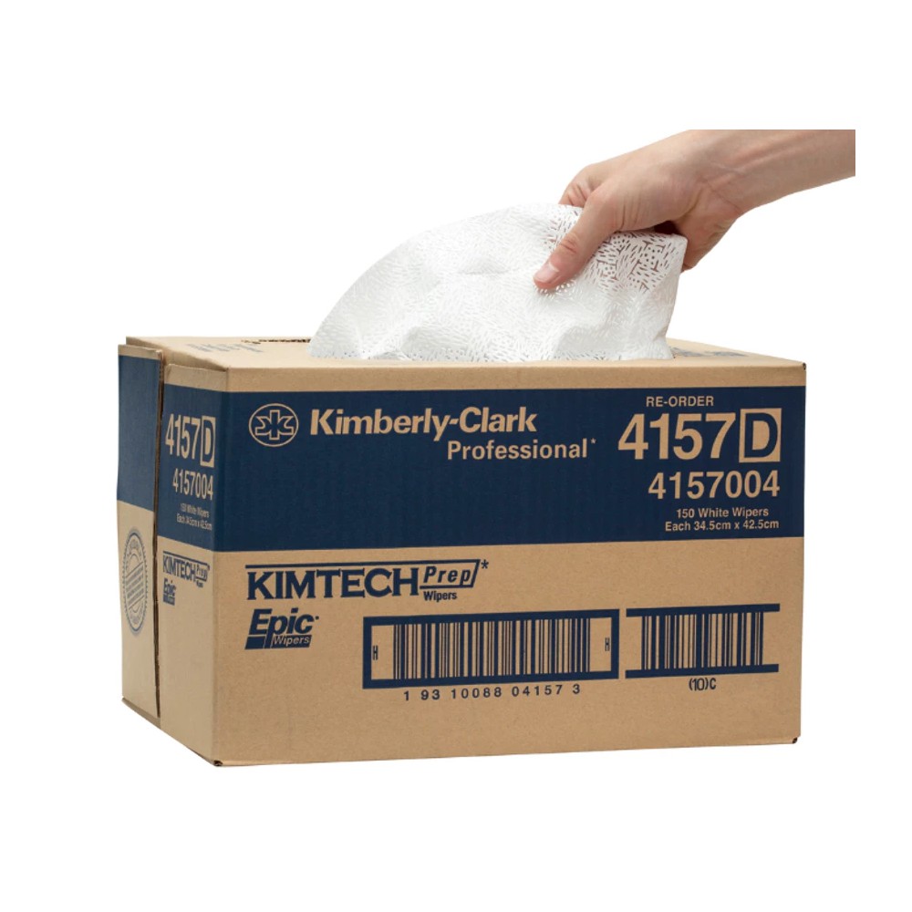 กระดาษเช็ดทำความสะอาด Kimberly Clark KIMTEX สำหรับงานอุตสาหกรรม ขนาด 345x420 มม   150 แผ่น 