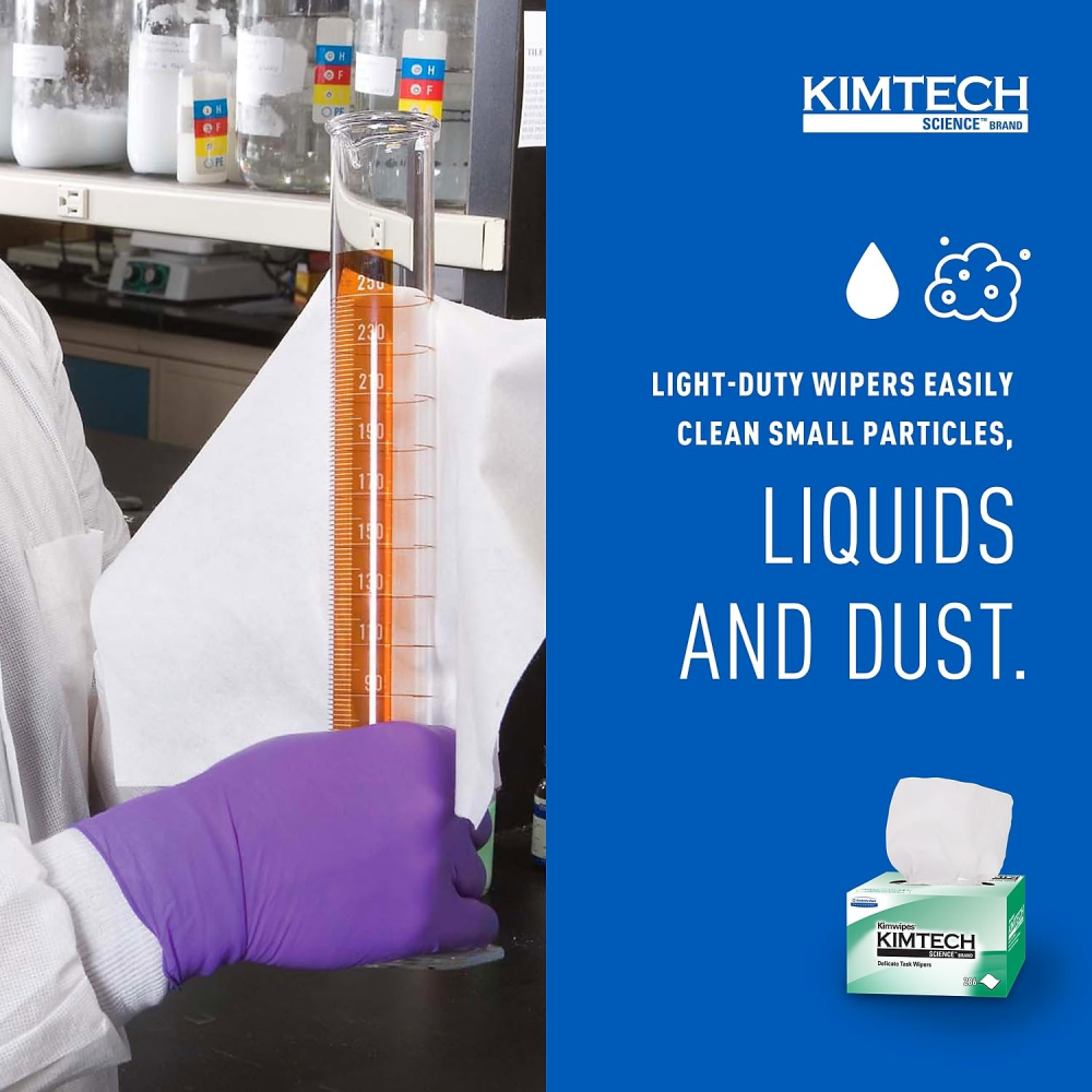 กระดาษเช็ดทำความสะอาด Kimberly Clark KIMTECH SCIENCE ขนาด 110x213 มม   280 แผ่น 